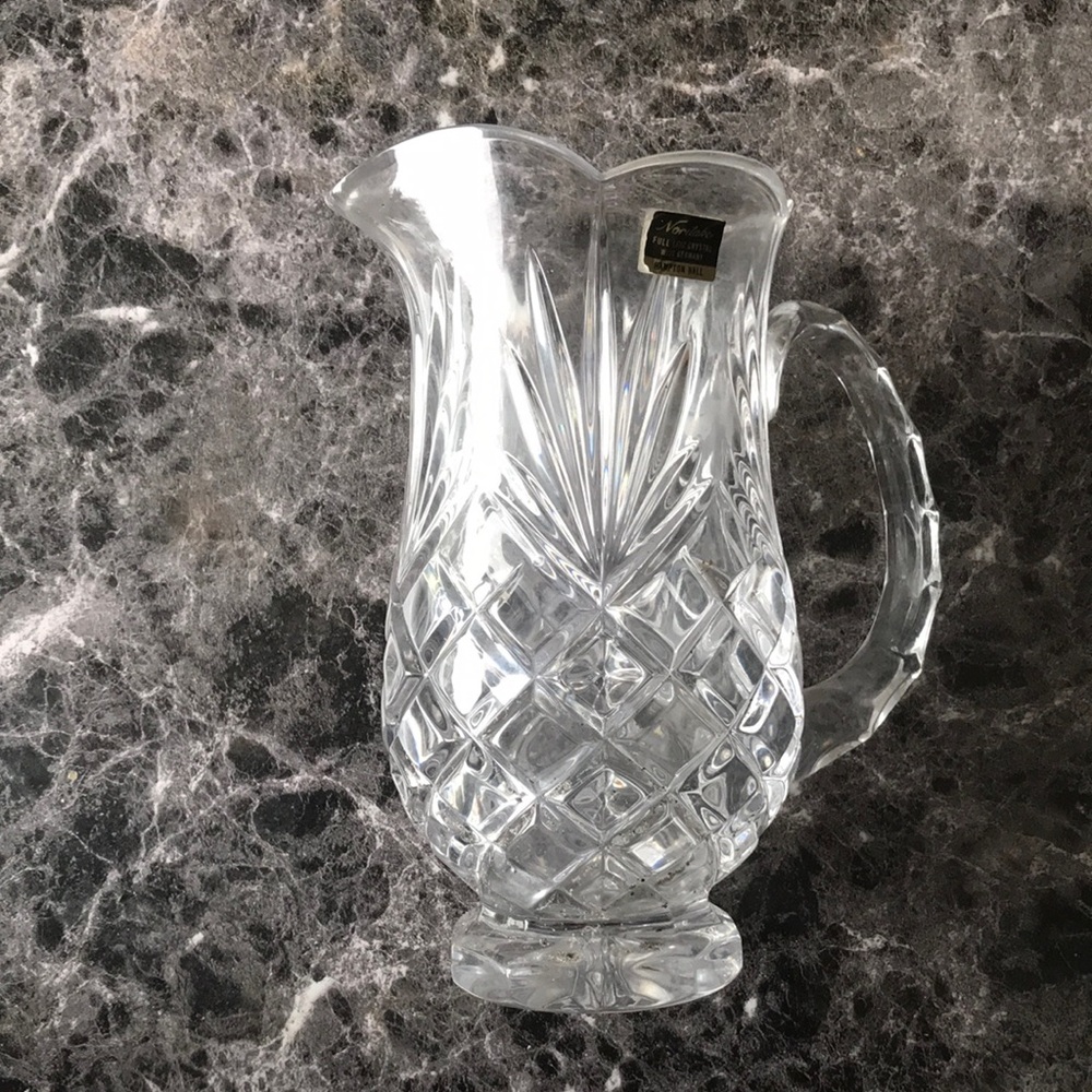 Noritake Clear Cut Crystal Water Pitcher - Clear